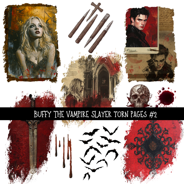 Buffy the vampire slayer torn pages - UV DTF Decal sheet