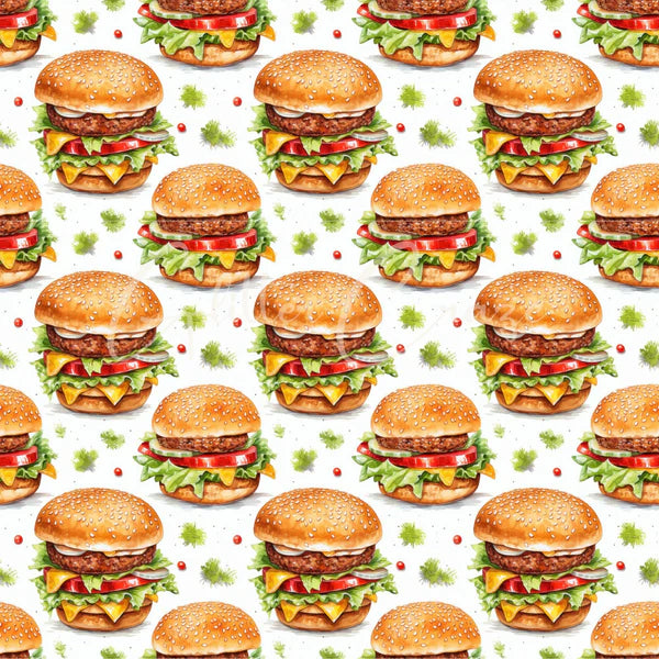 Burger - Adhesive Vinyl 12x12 Sheets - 2 designs