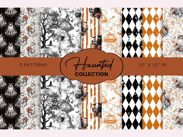 Haunted Vinyl collection- 12x12 vinyl sheets-9 designs available