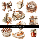 Cozy Fall Vibes - UV DTF Decal sheet 5 variants