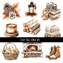 Cozy Fall Vibes - UV DTF Decal sheet 5 variants