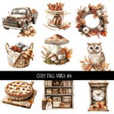 Cozy Fall Vibes - UV DTF Decal sheet 5 variants