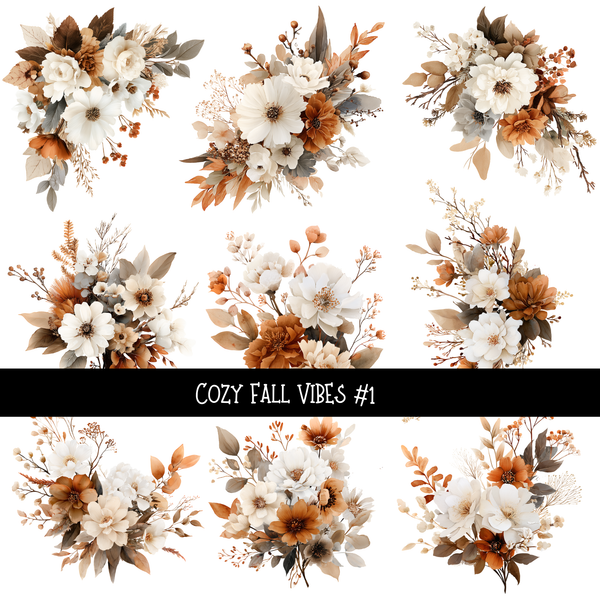 Cozy Fall Vibes - UV DTF Decal sheet 5 variants