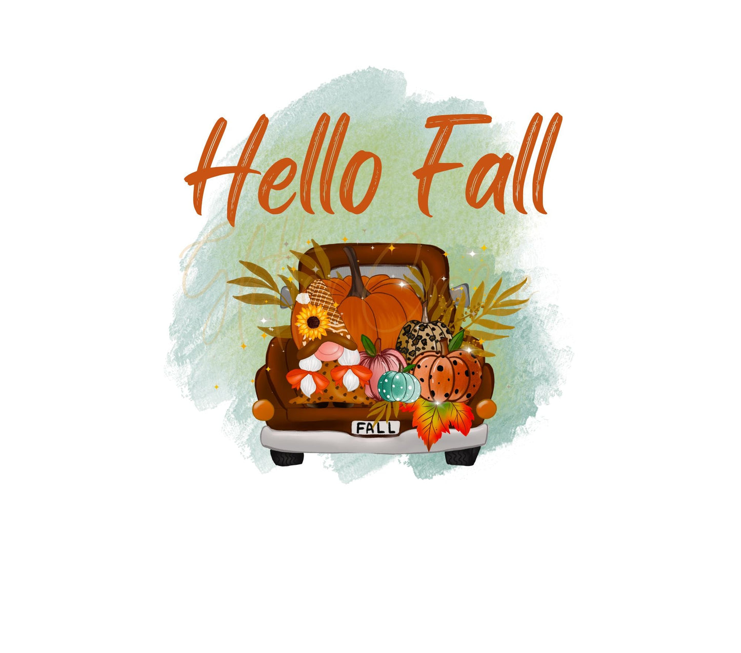 Hello Fall Leaves - Adhesive Vinyl Wrap and 12x12 Sheet