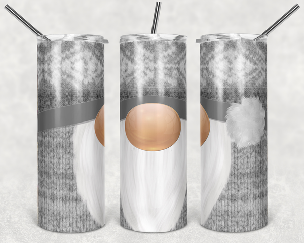 Gnome Knit Snowflakes Gray - Adhesive Vinyl Wrap