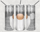 Gnome Knit Snowflakes Gray - Adhesive Vinyl Wrap