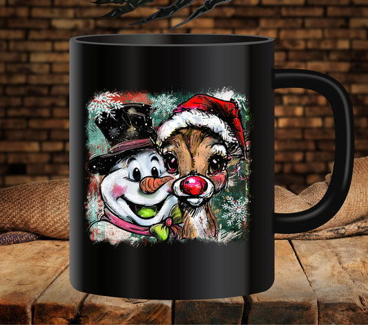 Frosty and Rudolph UV DTF Decals