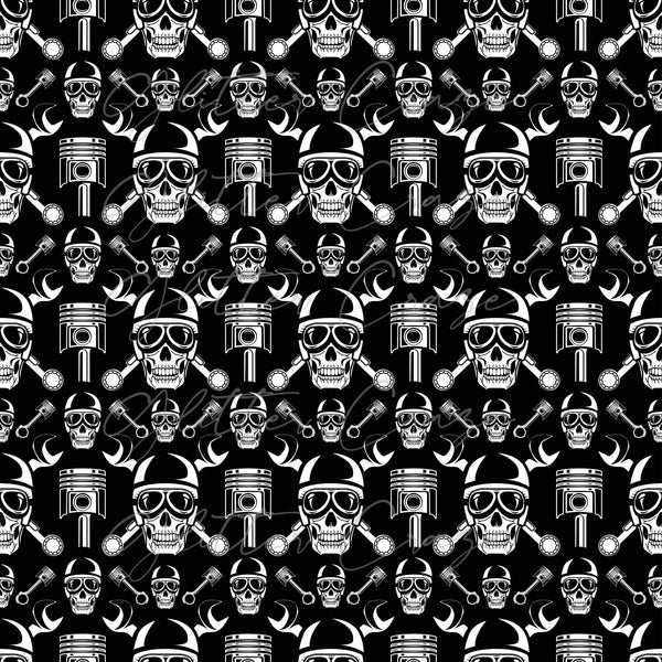 Skull Mechanic - Adhesive Vinyl 12x12 Sheet