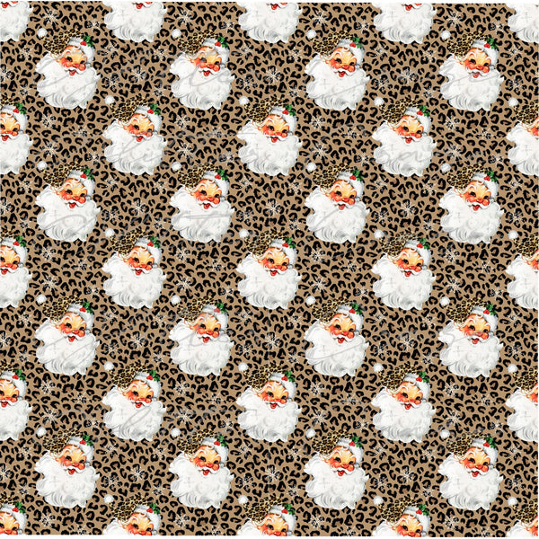 Leopard Santa - Adhesive Vinyl Sheets
