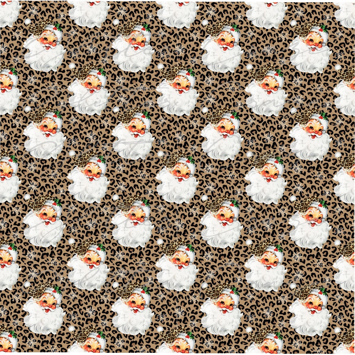 Leopard Santa - Adhesive Vinyl Sheets