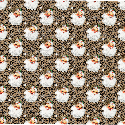 Leopard Santa - Adhesive Vinyl Sheets