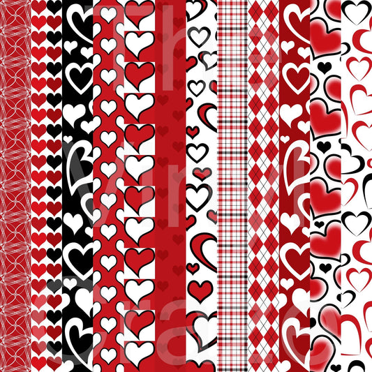 Coordinating Valentine - Adhesive Vinyl 12x12 Sheets