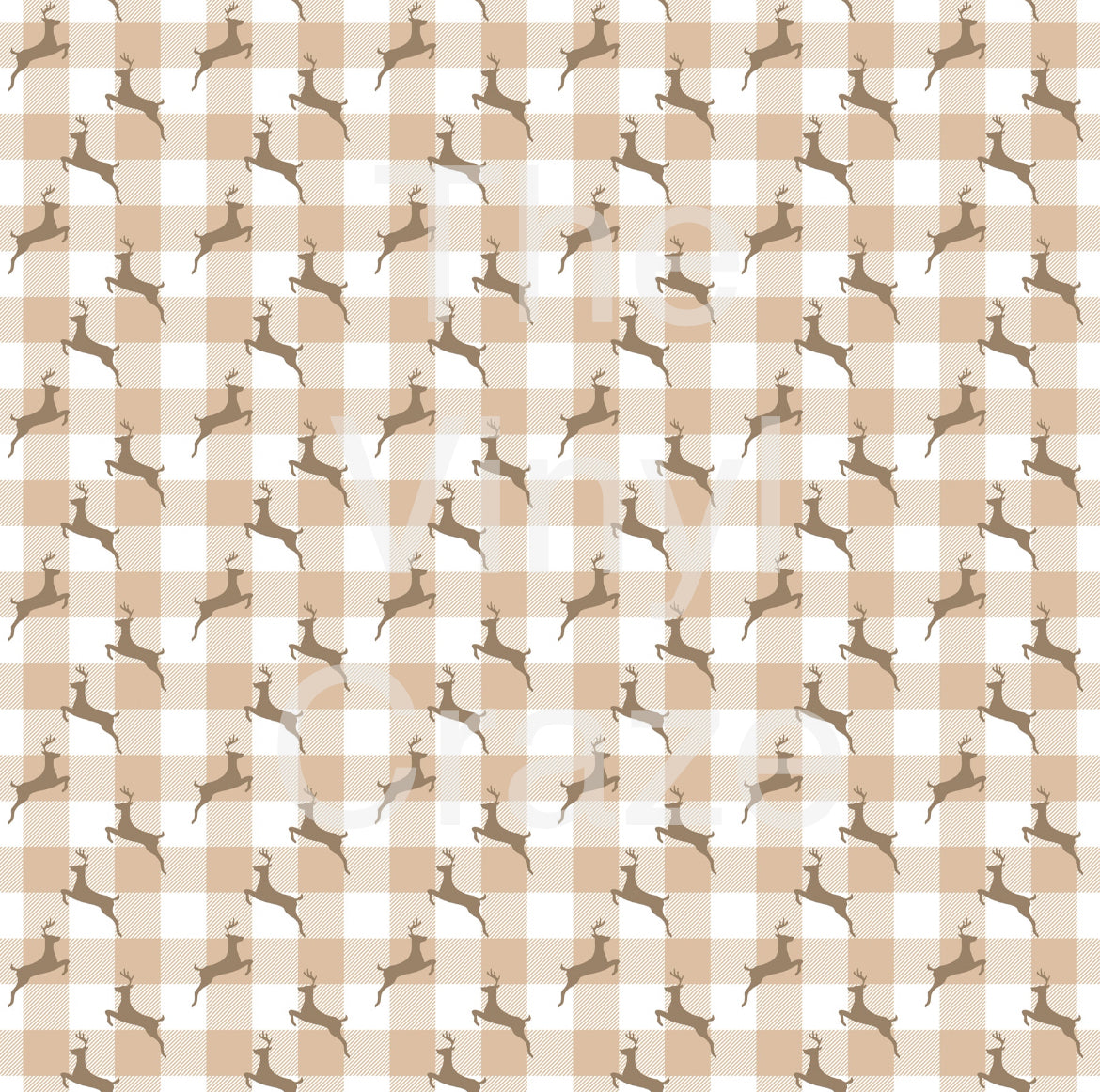 Reindeer Plaid - Adhesive Vinyl 12x12 Sheet