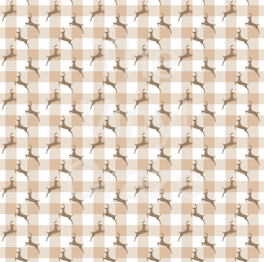 Reindeer Plaid - Adhesive Vinyl 12x12 Sheet