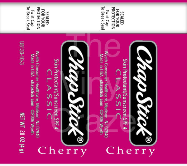 Cherry Lip Balm - Adhesive Vinyl Wrap