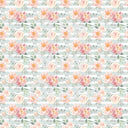 Green Striped Peonies - Adhesive Vinyl 12x12 Sheet