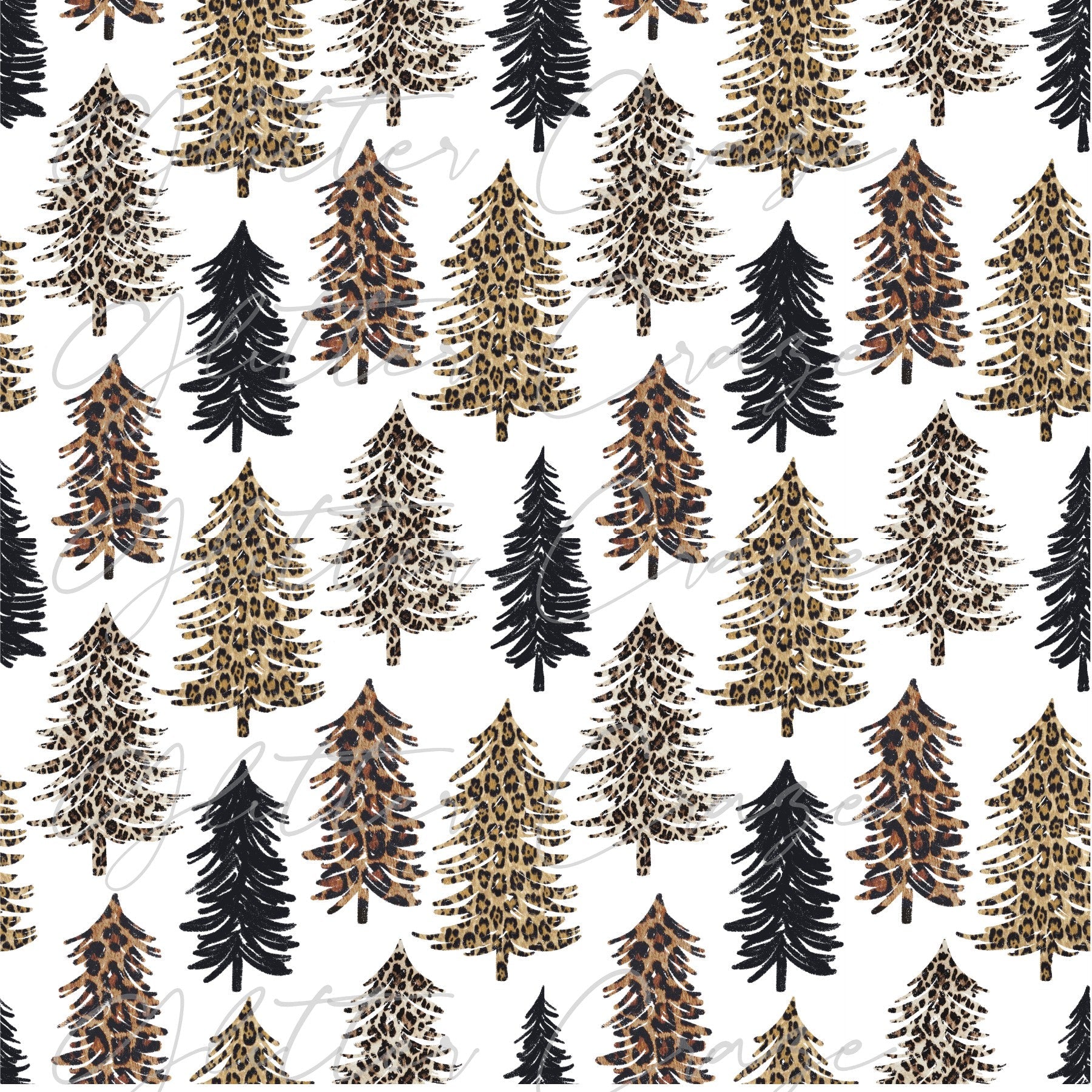 Leopard Tree Design Leopard Trees - Adhesive Vinyl 12x12 Sheet – 3D Undercover