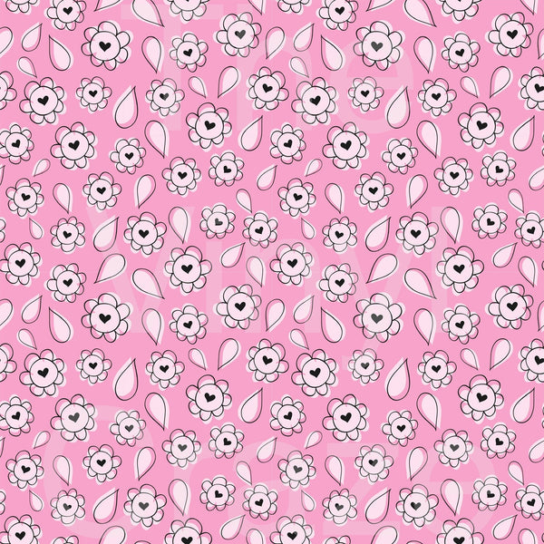 Hand Drawn Petal Coordinating - Adhesive Vinyl 12x12 Sheets