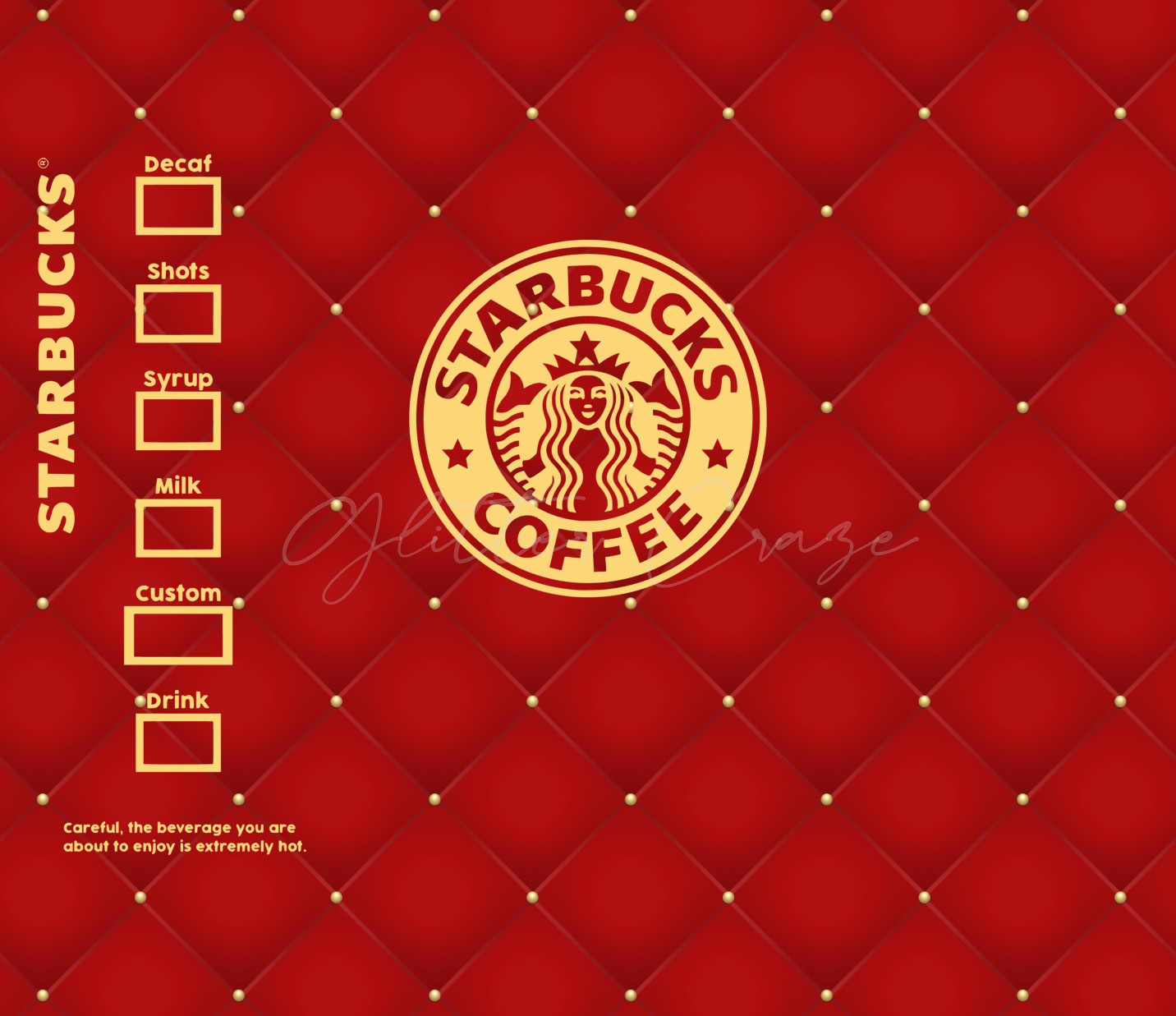 Starbux Red - Adhesive Vinyl Wrap