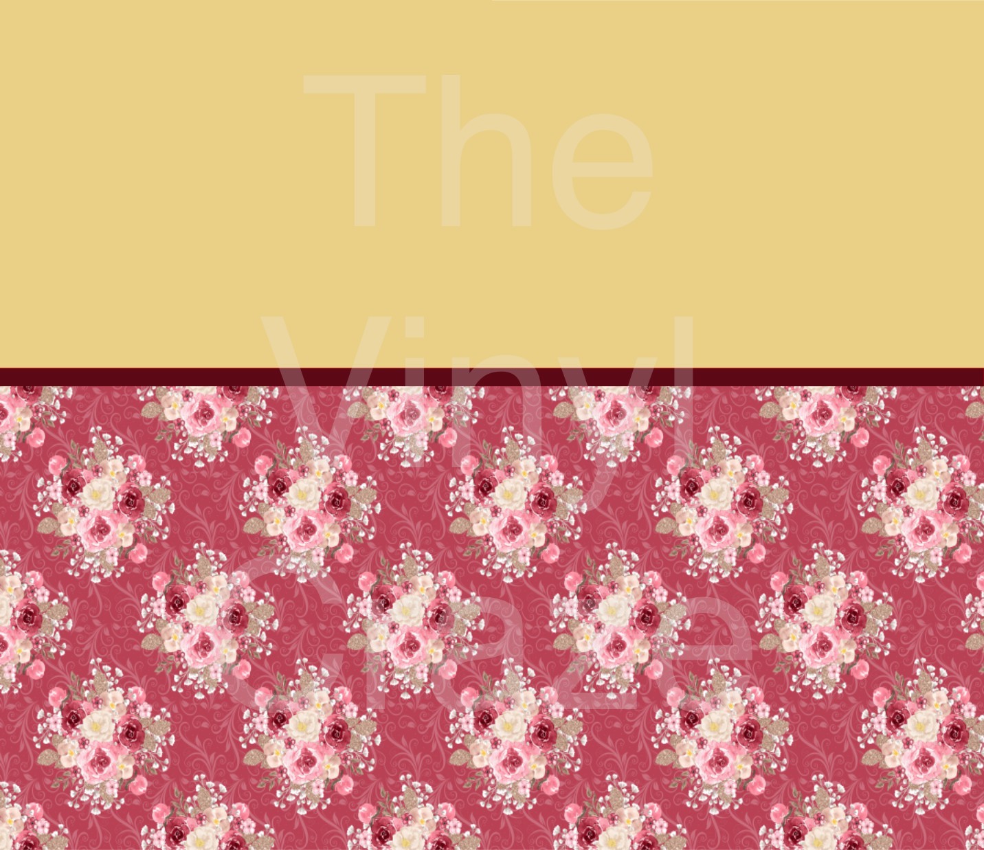 Yellow And Blush Floral - Adhesive Vinyl Wrap