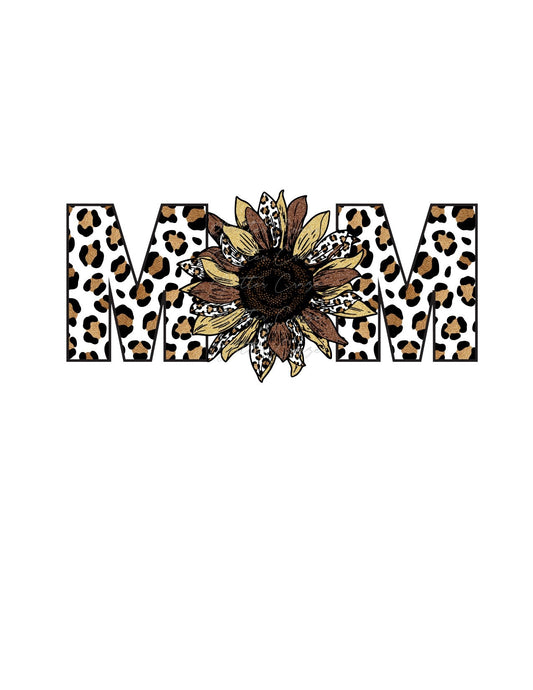 Leopard Sunflower Mom - UV DTF Decal