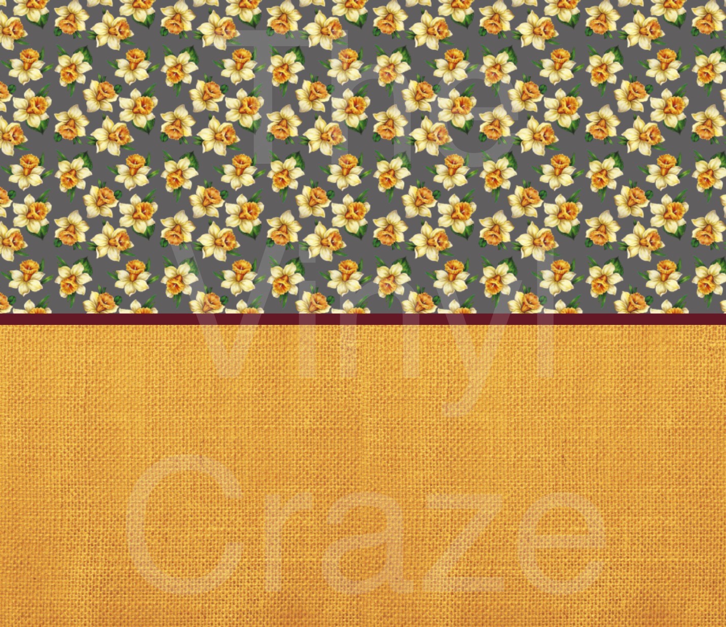 Burlap Daisy Skinny - Adhesive Vinyl Wrap