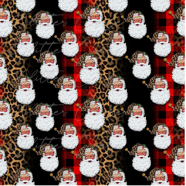 Cheetah Santa - Adhesive Vinyl Sheets