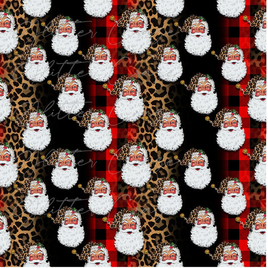 Cheetah Santa - Adhesive Vinyl Sheets