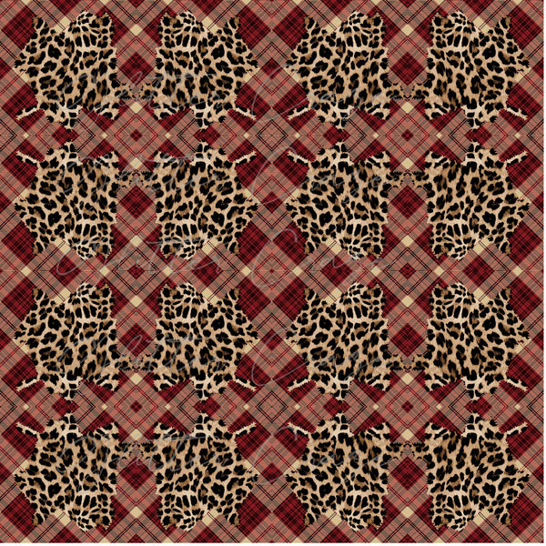Leopard Plaid - Adhesive Vinyl Sheets