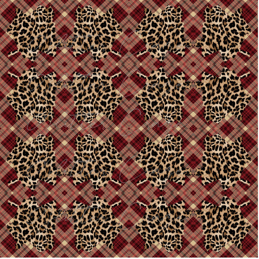 Leopard Plaid - Adhesive Vinyl Sheets