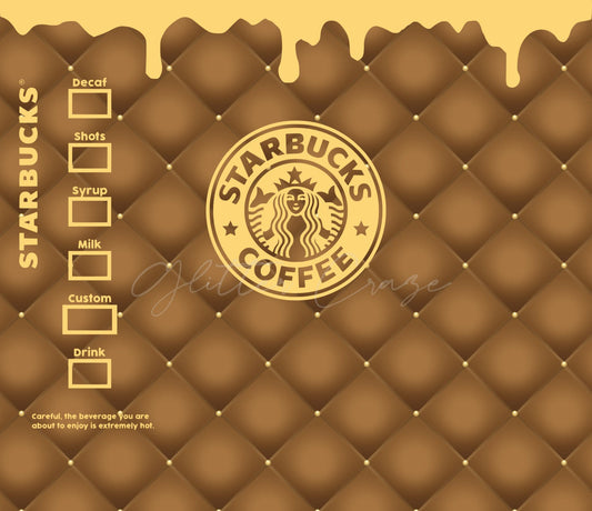 Starbux Caramel Drip - Adhesive Vinyl Wrap