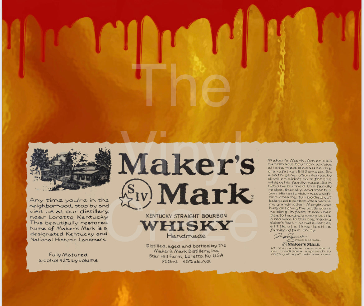 Makers Mark - Adhesive Vinyl Wrap