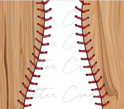 Baseball Woodgrain - Adhesive Vinyl Wrap