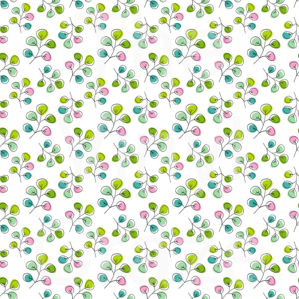 Hand Drawn Petal Coordinating - Adhesive Vinyl 12x12 Sheets