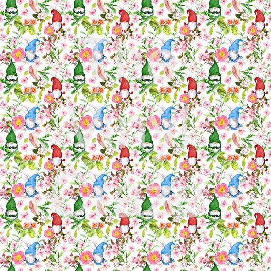 Springtime Gnomes - Adhesive Vinyl 12x12 Sheet