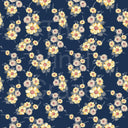 Flowers On Navy - Adhesive Vinyl 12x12 Sheet