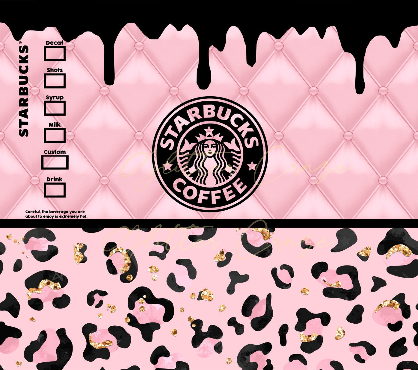 Tufted Pink Starbux - Adhesive Vinyl Wrap