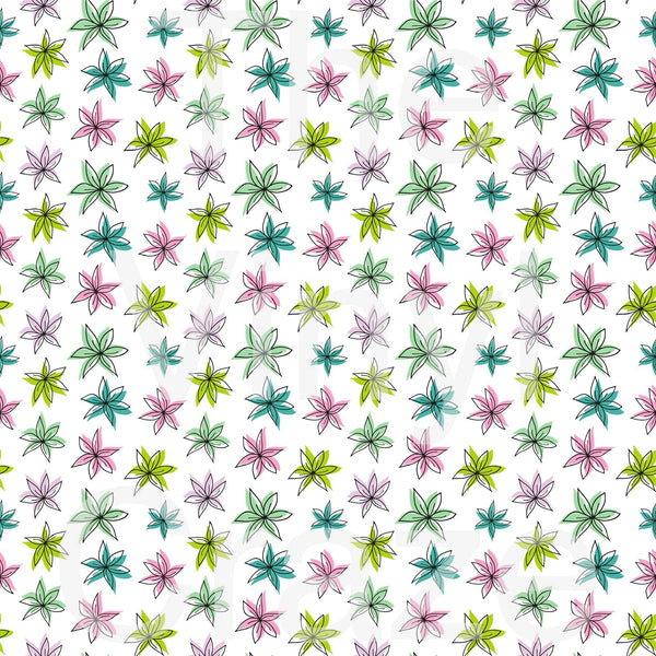 Hand Drawn Petal Coordinating - Adhesive Vinyl 12x12 Sheets