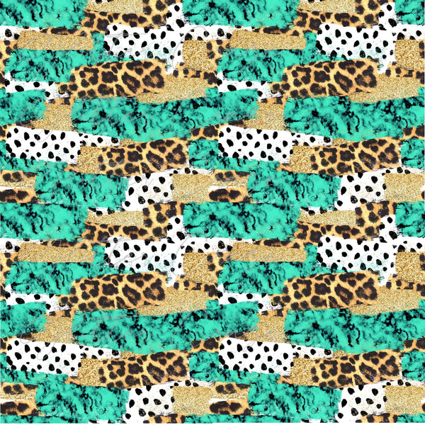 Leopard Turquoise Spots - Adhesive Vinyl Sheets