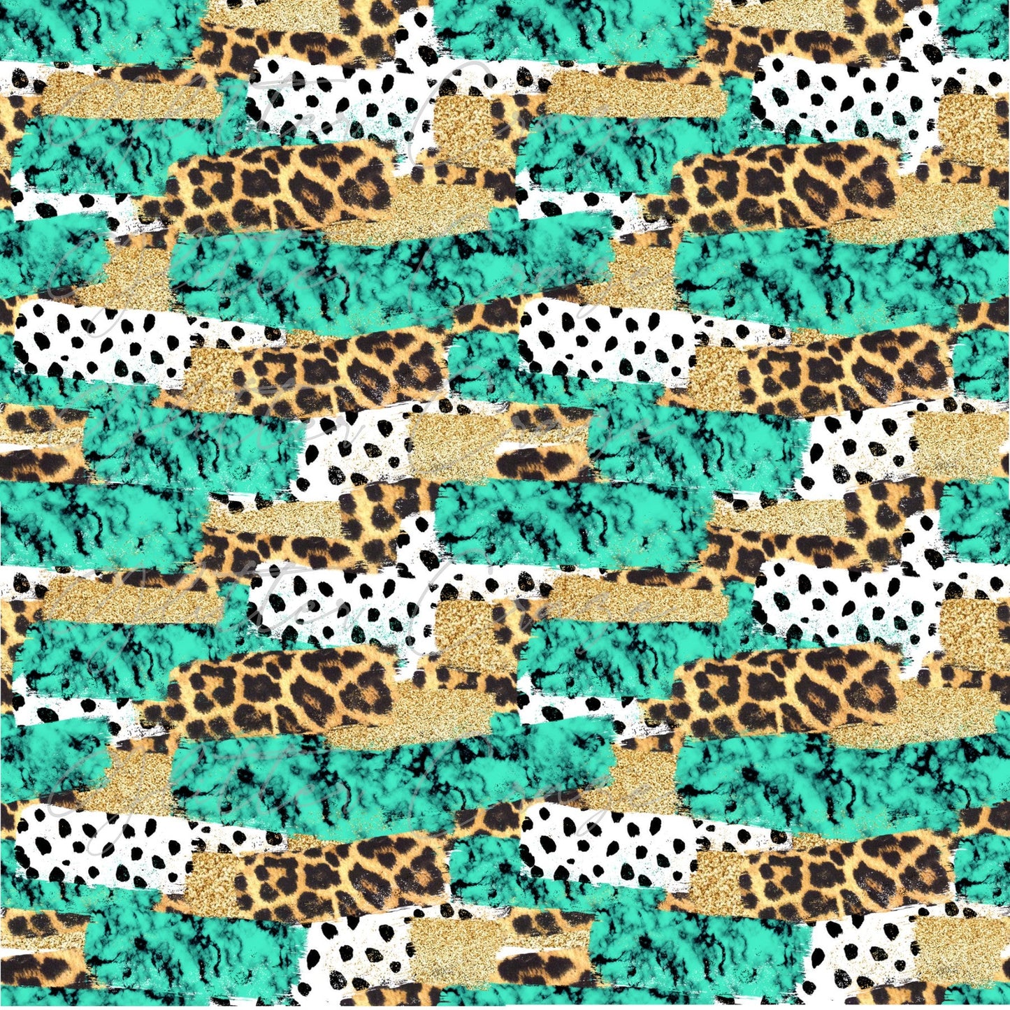 Leopard Turquoise Spots - Adhesive Vinyl Sheets