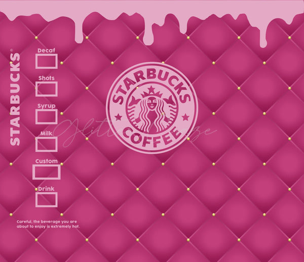 Starbux Hot Pink Drip - Adhesive Vinyl Wrap