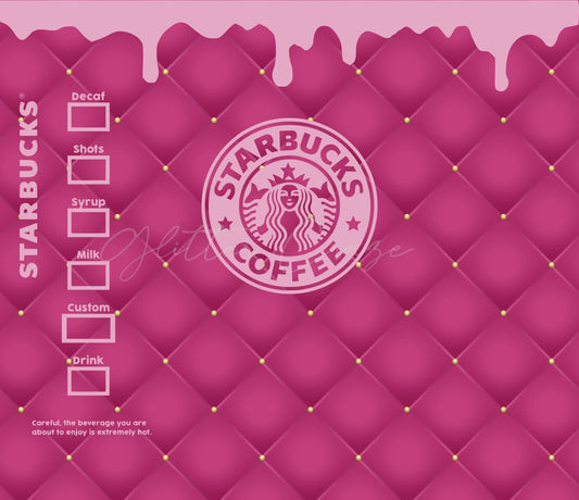 Starbux Hot Pink Drip - Adhesive Vinyl Wrap