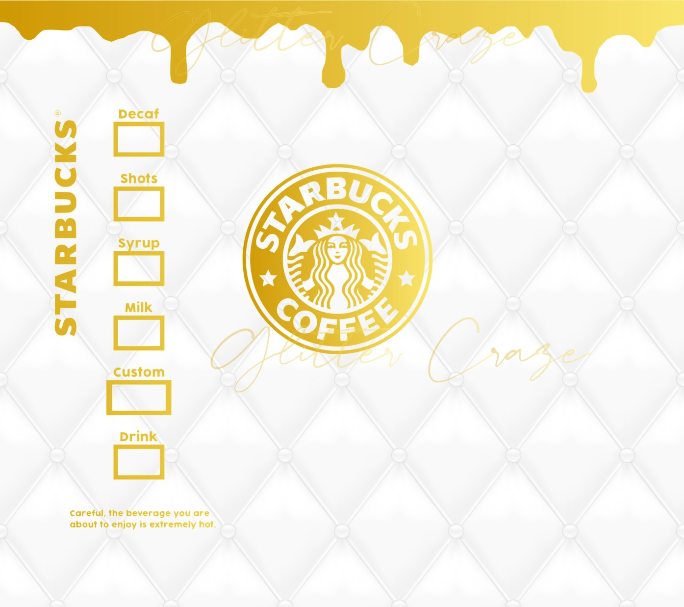 Bougie Gold Starbux - Adhesive Vinyl Wrap