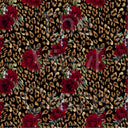 Red Flower Cheetah - Adhesive Vinyl 12x12 Sheet