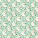 Green Watercolor Floral Hearts - Adhesive Vinyl 12x12 Sheet