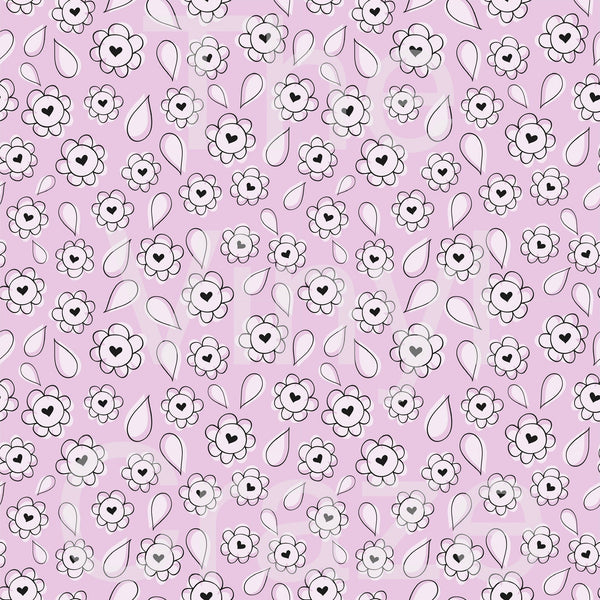 Hand Drawn Petal Coordinating - Adhesive Vinyl 12x12 Sheets