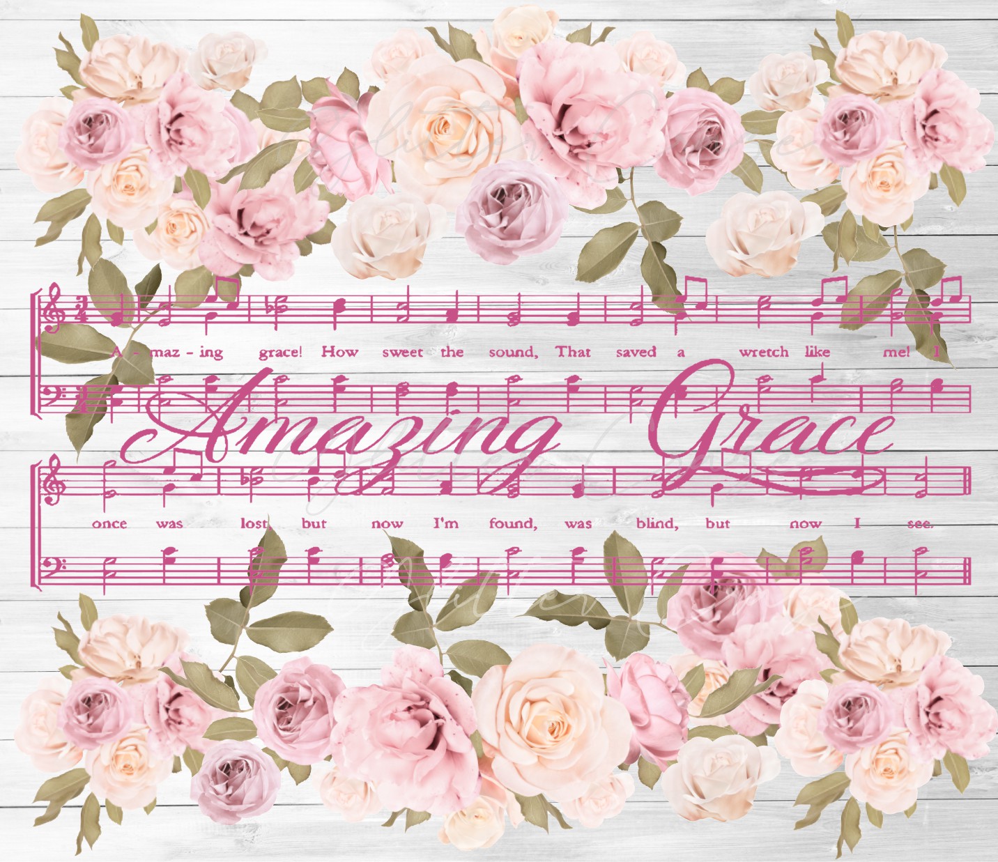 Amazing Grace Pink - Adhesive Vinyl Wrap