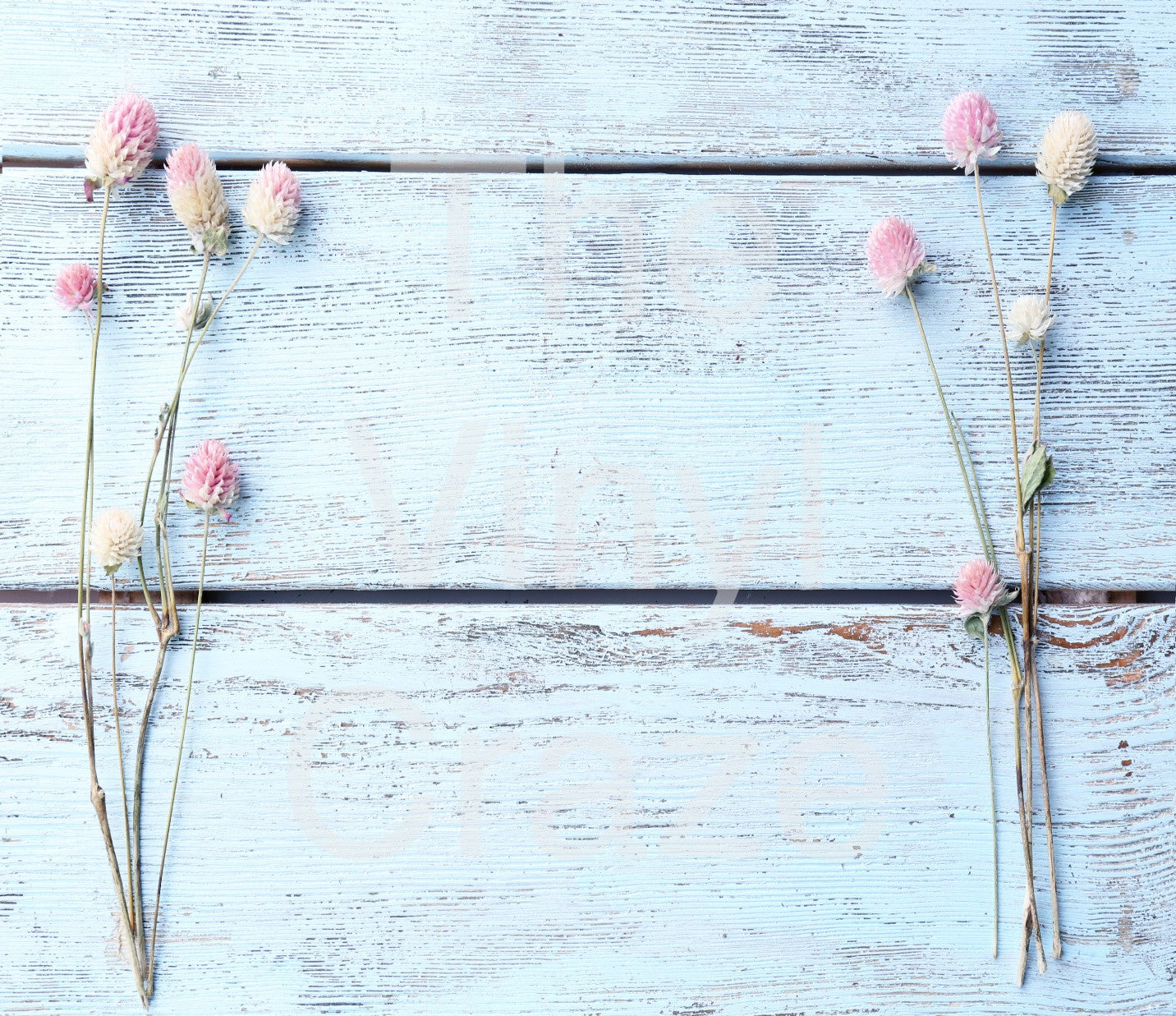 Dried Flowers On Wood - Adhesive Vinyl Wrap