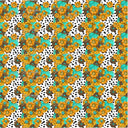Floral And Spots - Adhesive Vinyl Sheets