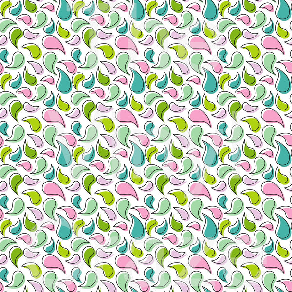 Hand Drawn Petal Coordinating - Adhesive Vinyl 12x12 Sheets